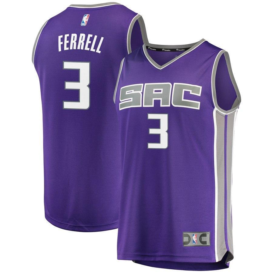 3-Yogi Ferrell Sacramento Kings  Jersey - Icon Edition - Purple