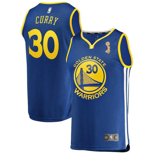 30-Stephen Curry Golden State Warriors  2018 NBA Finals Champions Player Jersey Royal – Icon Edition
