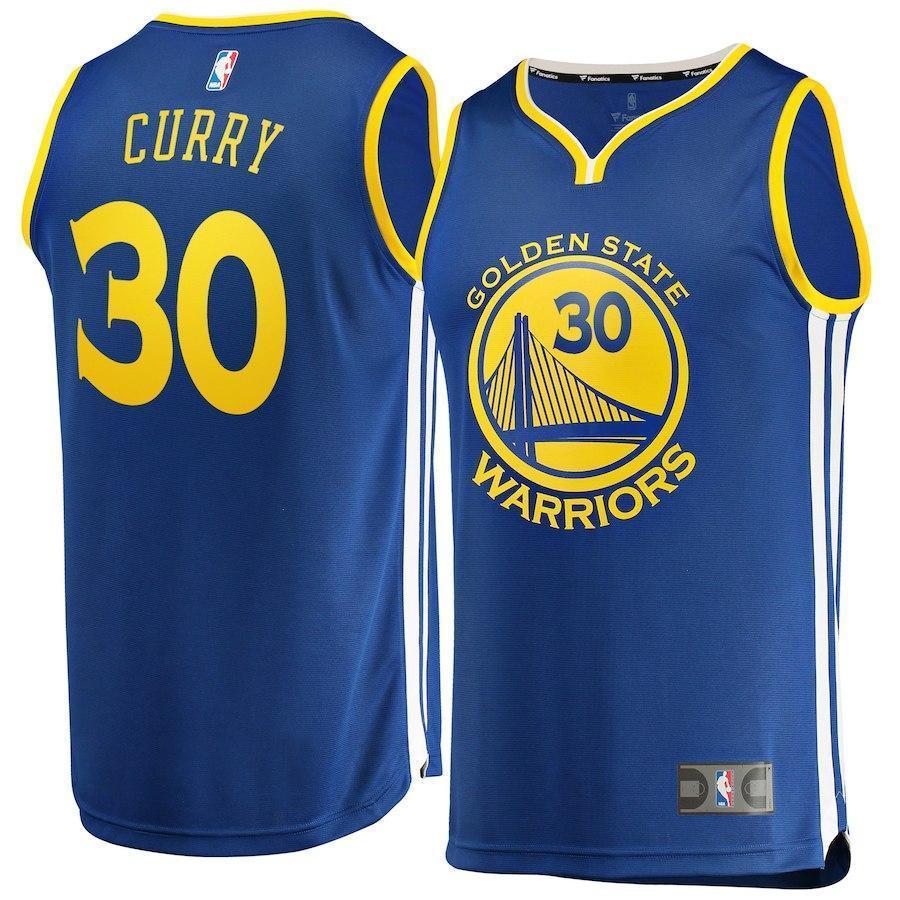 30-Stephen Curry Golden State Warriors  Jersey Royal - Icon Edition