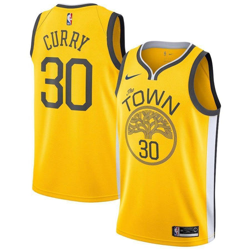 30-Stephen Curry Golden State Warriors  Swingman Jersey Yellow – Earned Edition
