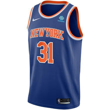 Load image into Gallery viewer, 31-Ron Baker New York Knicks Swingman Sponsor Patch Jersey Royal - Icon Edition