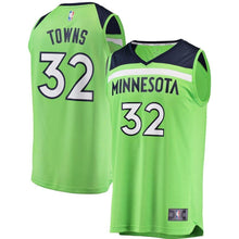 Load image into Gallery viewer, 32-Karl-Anthony Towns Minnesota Timberwolves  Jersey Neon Green - Statement Edition