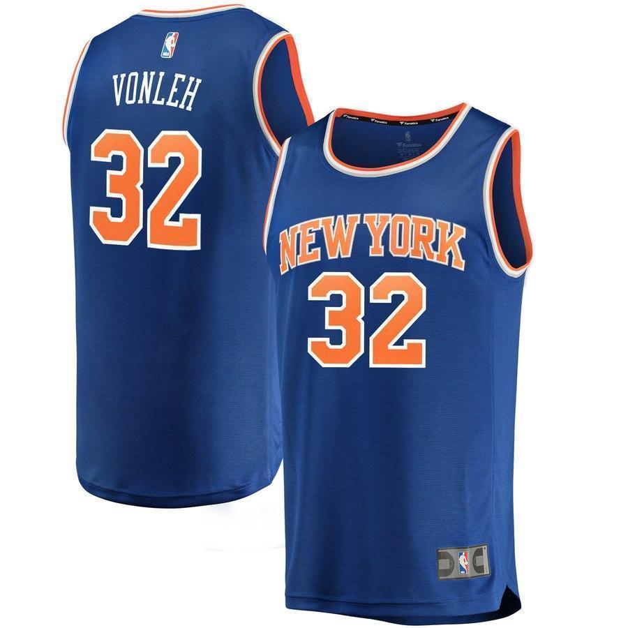 32-Noah Vonleh New York Knicks Jersey - Icon Edition - Blue