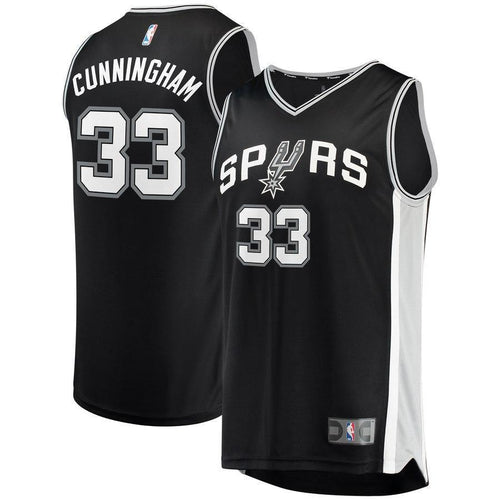 33-Dante Cunningham San Antonio Spurs  Jersey - Icon Edition - Black