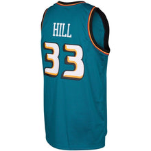 Load image into Gallery viewer, 33-Grant Hill Detroit Pistons  Throwback Road Hardwood Classics Swingman climacool Jersey - Teal