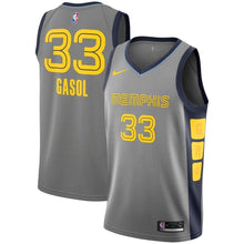 Load image into Gallery viewer, 33-Marc Gasol Memphis Grizzlies Swingman Jersey – City Edition – Gray