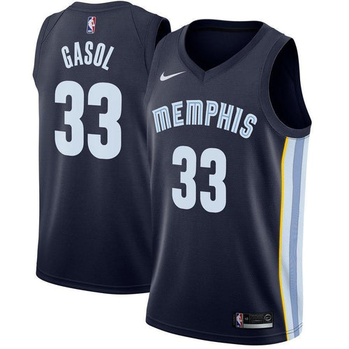33-Marc Gasol Memphis Grizzlies Swingman Jersey Navy - Icon Edition