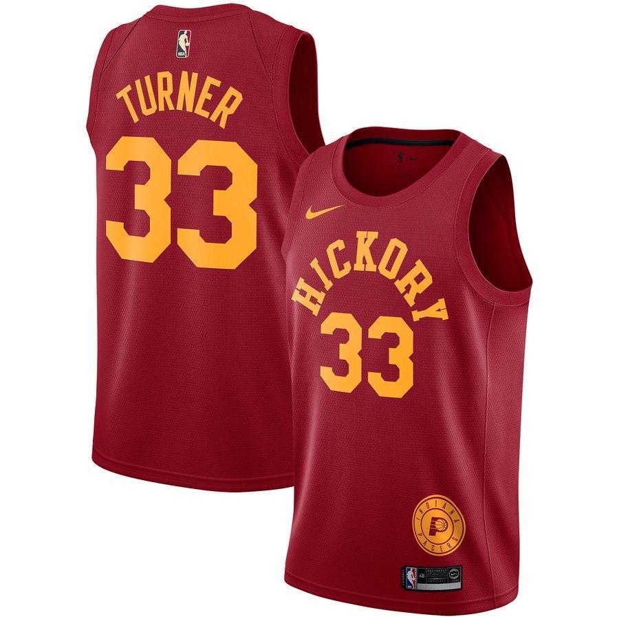 33-Myles Turner Indiana Pacers Hardwood Classics Swingman Jersey – Red