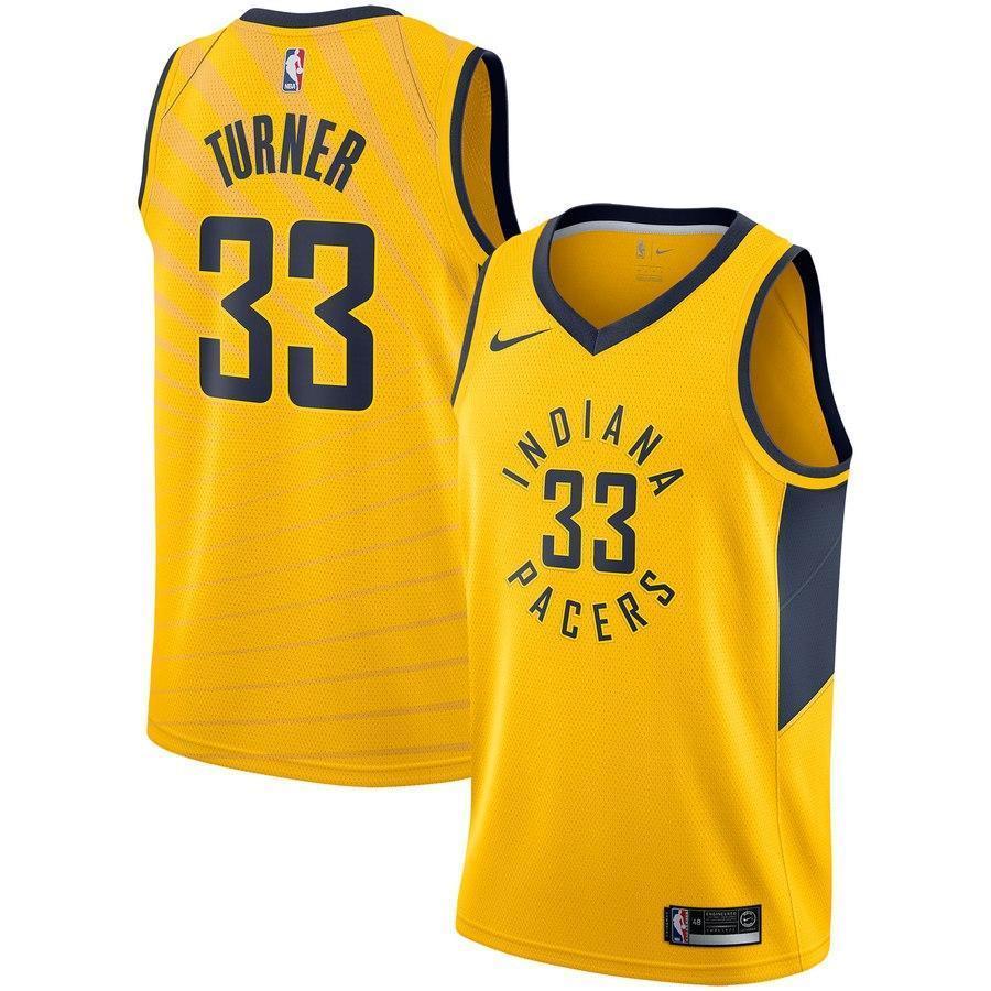 33-Myles Turner Indiana Pacers  Swingman Jersey - Statement Edition – Gold
