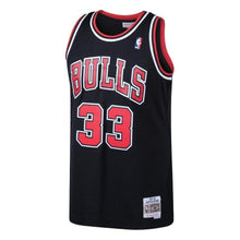 Load image into Gallery viewer, 33-Scottie Pippen Chicago Bulls Hardwood Classics Swingman Jersey - Black