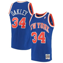 Load image into Gallery viewer, 34-Charles Oakley New York Knicks  1991-92 Hardwood Classics Swingman Jersey – Blue