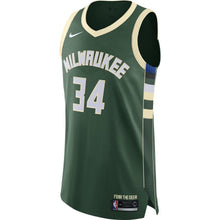 Load image into Gallery viewer, 34-Giannis Antetokounmpo Milwaukee Bucks Authentic Player Jersey Hunter Green - Icon Edition