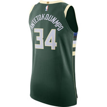 Load image into Gallery viewer, 34-Giannis Antetokounmpo Milwaukee Bucks Authentic Player Jersey Hunter Green - Icon Edition