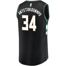 Load image into Gallery viewer, 34-Giannis Antetokounmpo Milwaukee Bucks  Jersey Black - Statement Edition