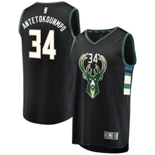 Load image into Gallery viewer, 34-Giannis Antetokounmpo Milwaukee Bucks  Jersey Black - Statement Edition