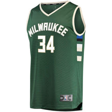 Load image into Gallery viewer, 34-Giannis Antetokounmpo Milwaukee Bucks  Jersey Green - Icon Edition