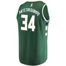 Load image into Gallery viewer, 34-Giannis Antetokounmpo Milwaukee Bucks  Jersey Green - Icon Edition