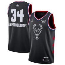 Load image into Gallery viewer, Giannis Antetokounmpo Milwaukee Bucks Jordan Brand 2019 NBA All-Star Game Finished Swingman Jersey – Black