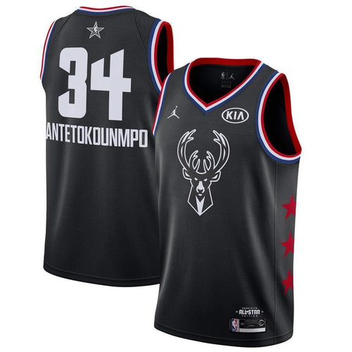 Giannis Antetokounmpo Milwaukee Bucks Jordan Brand 2019 NBA All-Star Game Finished Swingman Jersey – Black