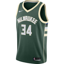 Load image into Gallery viewer, 34-Giannis Antetokounmpo Milwaukee Bucks Swingman Jersey Green - Icon Edition