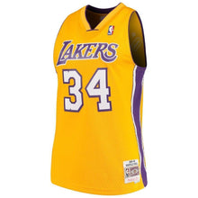 Load image into Gallery viewer, 34- Shaquille O&#39;Neal Los Angeles Lakers 1996-97 Throwback Authentic Home Jersey - Gold