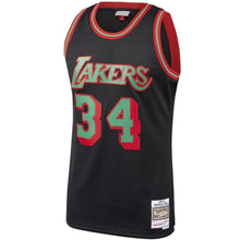 Load image into Gallery viewer, 34-Shaquille O&#39;Neal Los Angeles LakersHardwood Classics Christmas Swingan Collection Jersey – Black