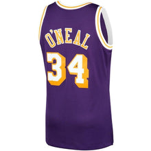 Load image into Gallery viewer, 34-Shaquille O&#39;Neal Los Angeles Lakers  Hardwood Classics Swingman Jersey – Purple
