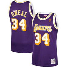 Load image into Gallery viewer, 34-Shaquille O&#39;Neal Los Angeles Lakers  Hardwood Classics Swingman Jersey – Purple