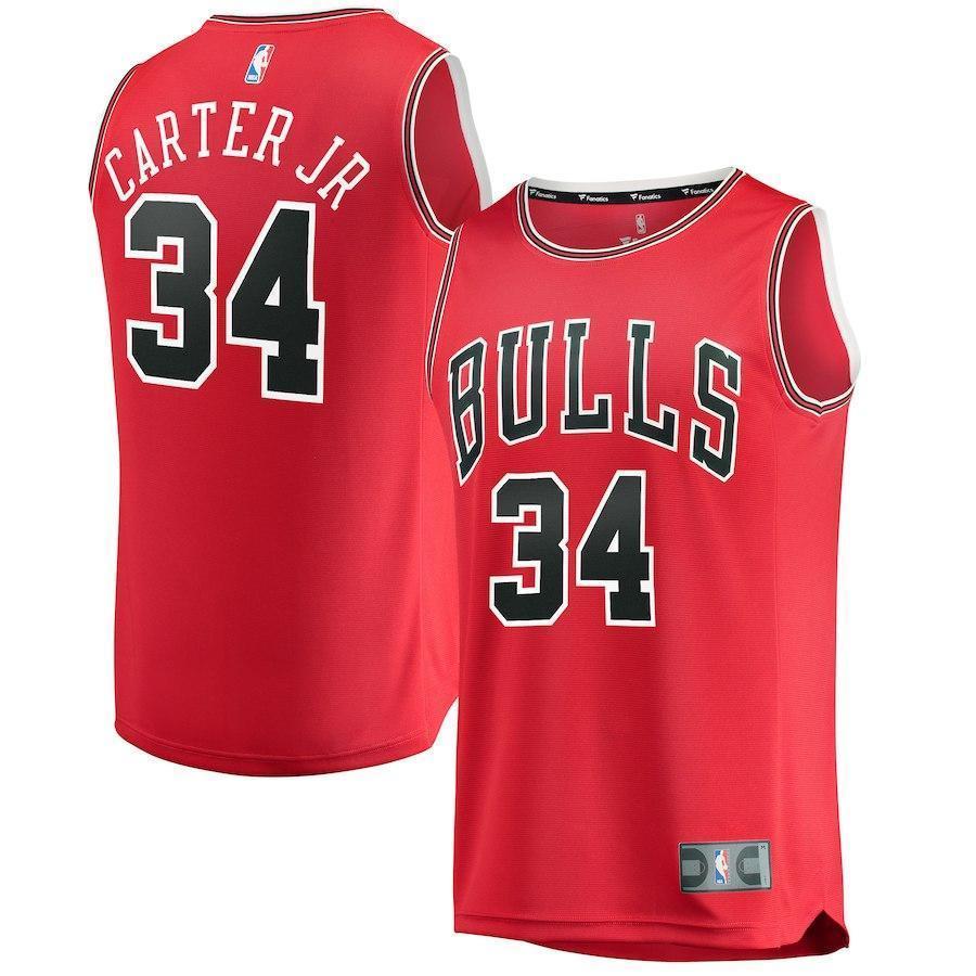 34-Wendell Carter Jr. Chicago Bulls Jersey - Icon Edition - Red