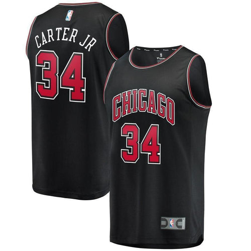 34-Wendell Carter Jr. Chicago Bulls  Jersey – Black