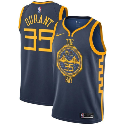 35-Kevin Durant Golden State Warriors Swingman Jersey – City Edition – Navy