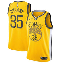 Load image into Gallery viewer, 35-Kevin Durant Golden State Warriors  Swingman Jersey Yellow – Earned Edition
