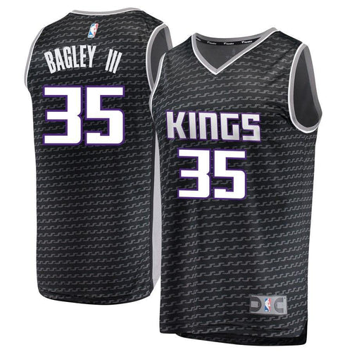 35-Marvin Bagley III Sacramento Kings  2018 NBA Draft First Round Pick  Jersey Black – Statement Edition