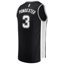 Load image into Gallery viewer, 3+Quincy Pondexter San Antonio Spurs Jersey - Icon Edition - Black