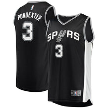 Load image into Gallery viewer, 3+Quincy Pondexter San Antonio Spurs Jersey - Icon Edition - Black