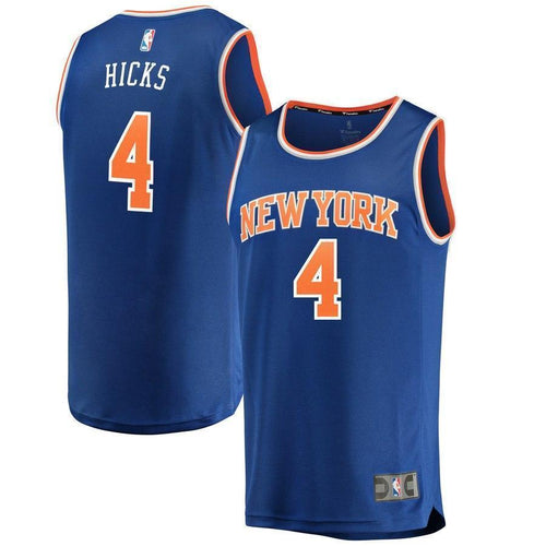 4-Isaiah Hicks New York Knicks  Jersey Royal - Icon Edition
