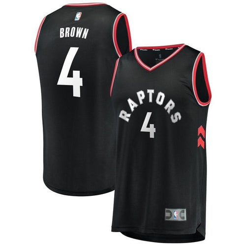 4-Lorenzo Brown Toronto Raptors  Jersey Black - Statement Edition