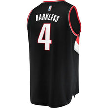 Load image into Gallery viewer, 4-Maurice Harkless Portland Trail Blazers  Jersey Black - Icon Edition