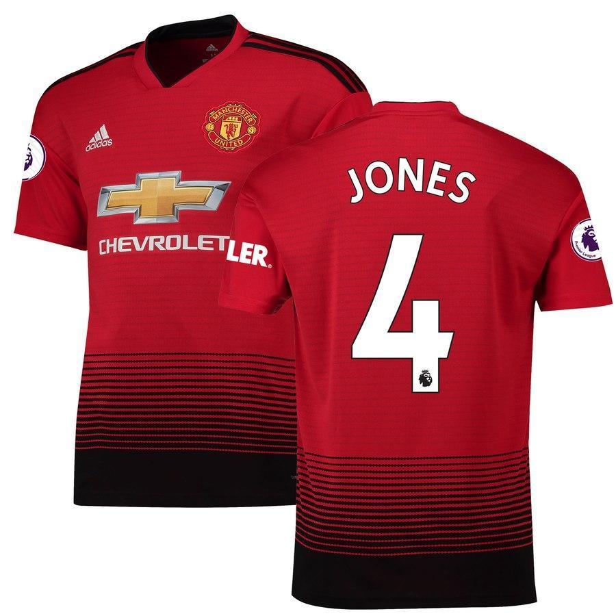 4-Phil Jones Manchester United 2018-19 Home Player Jersey – Red