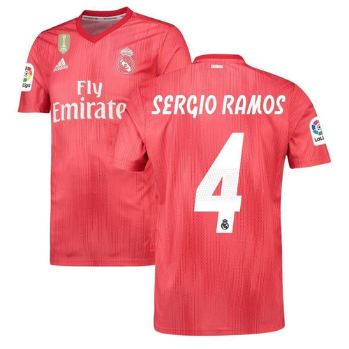 4-Sergio Ramos Real Madrid 2018-19 Third Player Jersey – Red