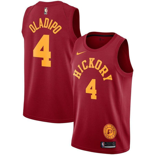 4-Victor Oladipo Indiana Pacers Hardwood Classics Swingman Jersey – Red