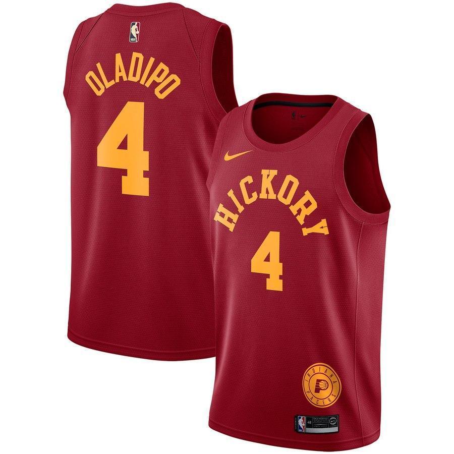 4-Victor Oladipo Indiana Pacers Hardwood Classics Swingman Jersey – Red