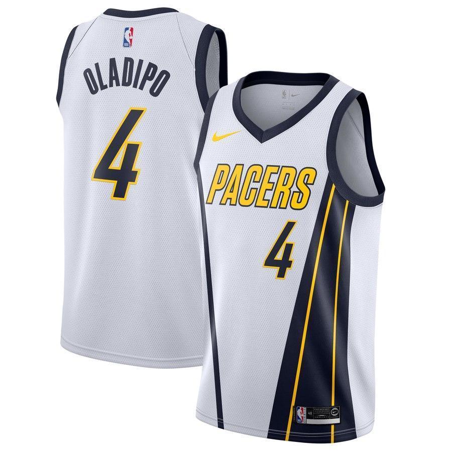 4-Victor Oladipo Indiana Pacers  Swingman Jersey White – Earned Edition