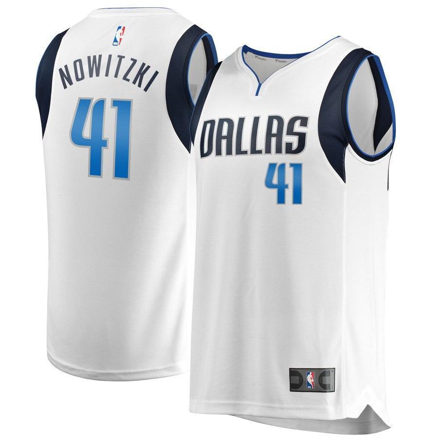 41-Dirk Nowitzki Dallas Mavericks  Jersey White - Association Edition