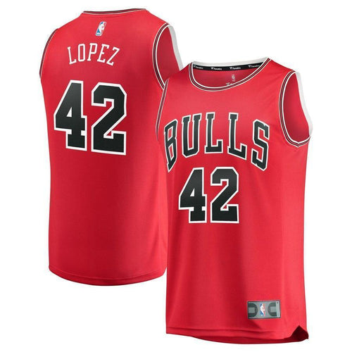 42-Robin Lopez Chicago Bulls Jersey Red - Icon Edition
