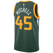 Load image into Gallery viewer, 45-Donovan Mitchell Utah Jazz 2018-19 Swingman Jersey Green – Earned Edition