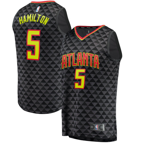 5-Daniel Hamilton Atlanta Hawks  Jersey - Icon Edition - Black