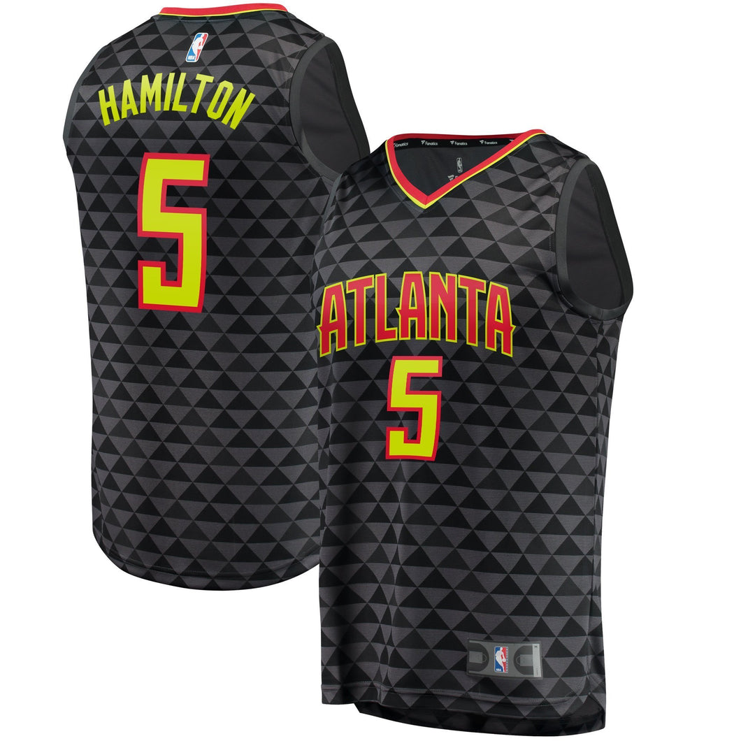5-Daniel Hamilton Atlanta Hawks  Jersey - Icon Edition - Black