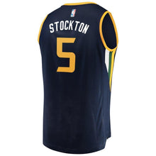 Load image into Gallery viewer, 5-David Stockton Utah Jazz  Player Jersey - Icon Edition - Navy