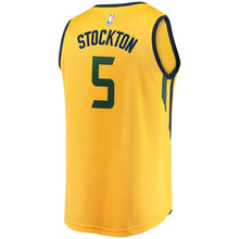 Load image into Gallery viewer, 5-David Stockton Utah Jazz  Player Jersey Gold - Statement Edition